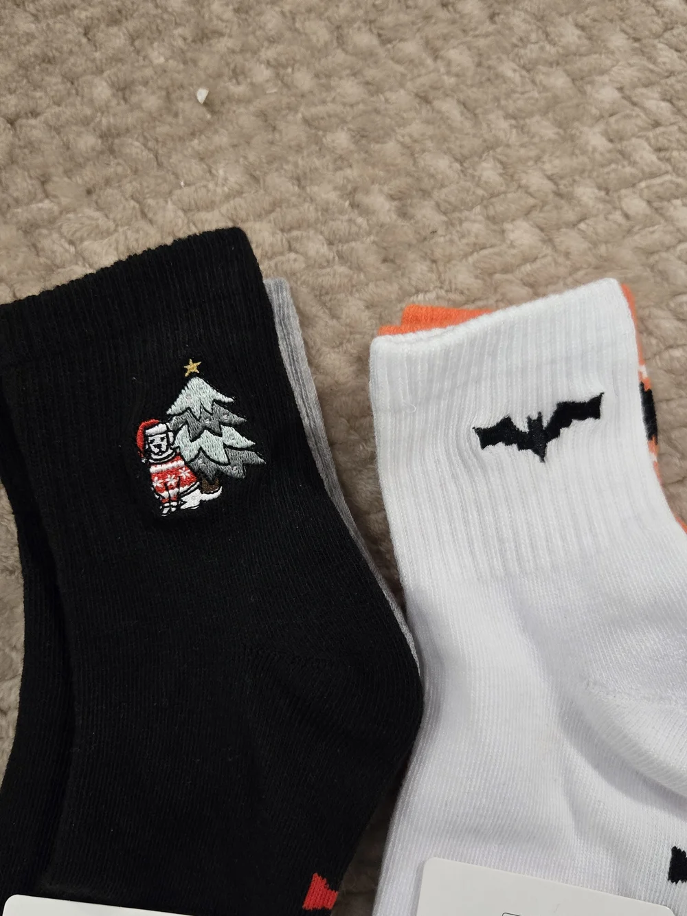 Victoria’s Secret PINK Halloween Christmas Socks 4 Pair Lot NWT OS